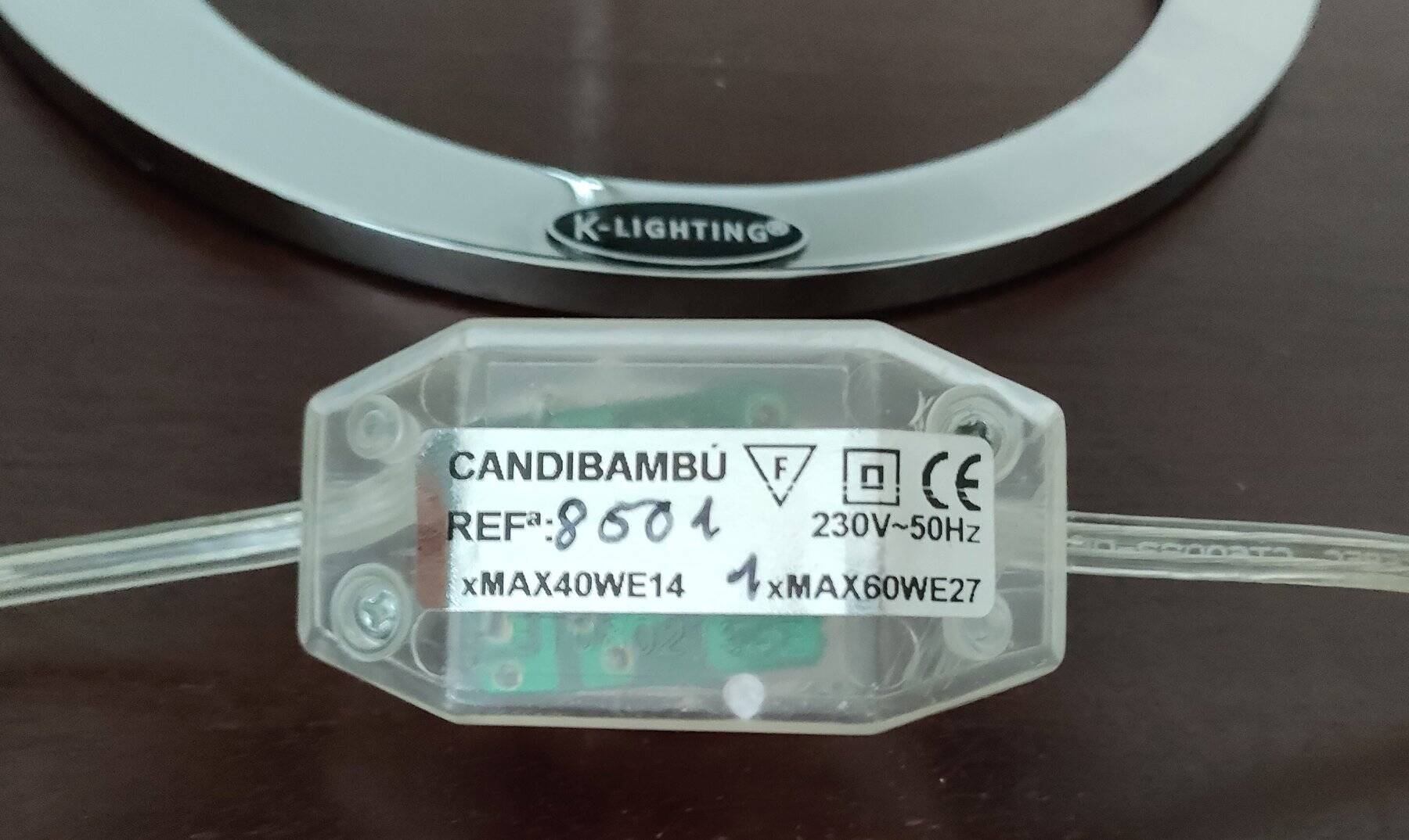 K-Lighting by Candibambu designer living room lamp - stainless steel and textile - post 2000