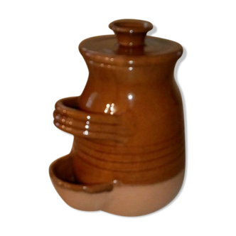 Terracotta condiment pot