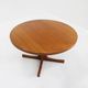 Vintage Danish round extendable dining table teak 1960s