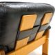 Fauteuil brutaliste cuir et chêne, 1960