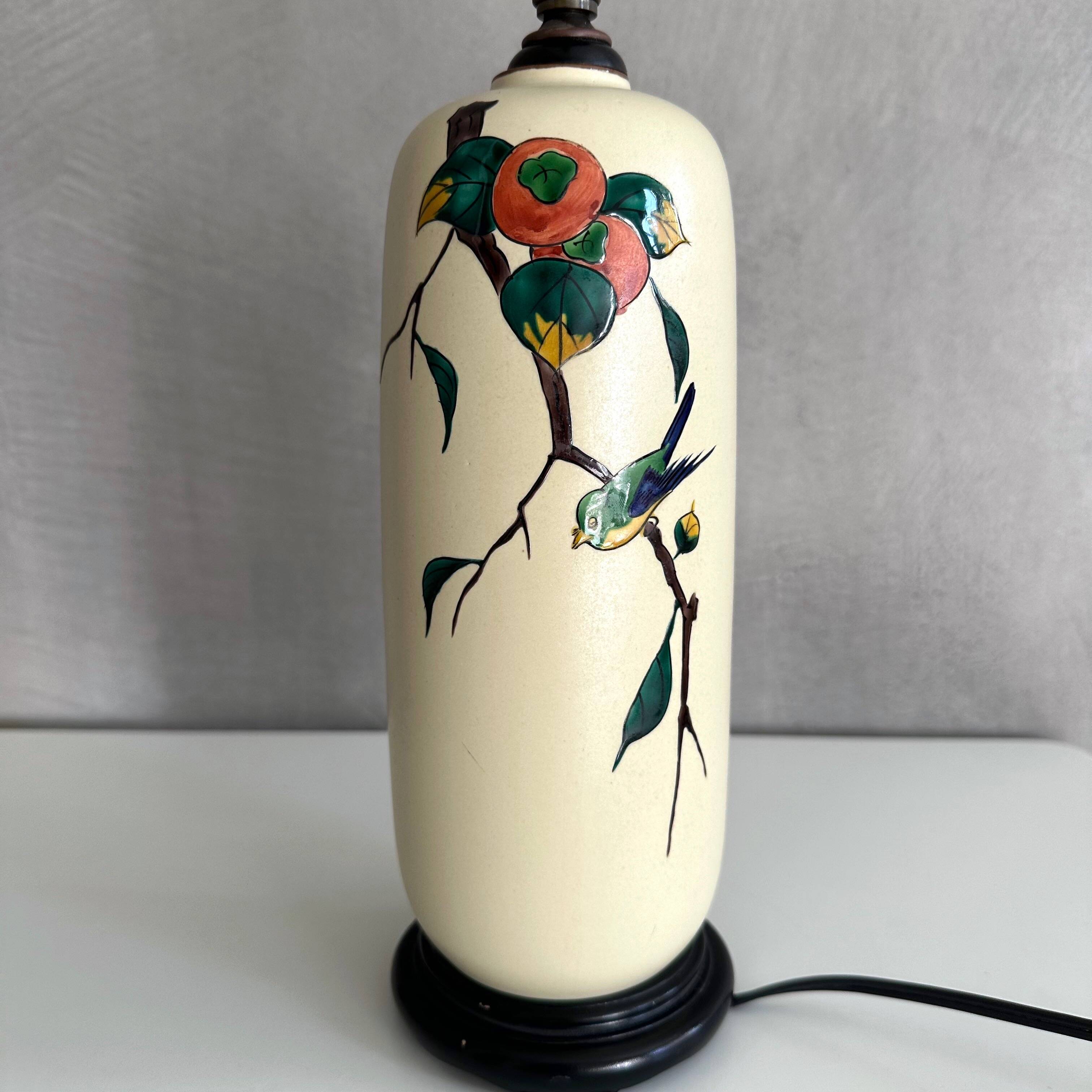 Vintage lamp, table lamp with ceramic base, mid-century floor lamp