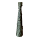 Longiline vase with stylised brutalist decoration, in the style of Ballesti.