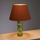 Lampe de table en verre avec abat-jour orange
