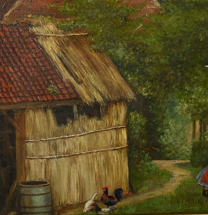 Pair of “Country Scenes” Paintings, signed A. Minne – Late 19th century
