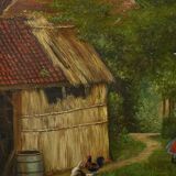 Pair of “Country Scenes” Paintings, signed A. Minne – Late 19th century