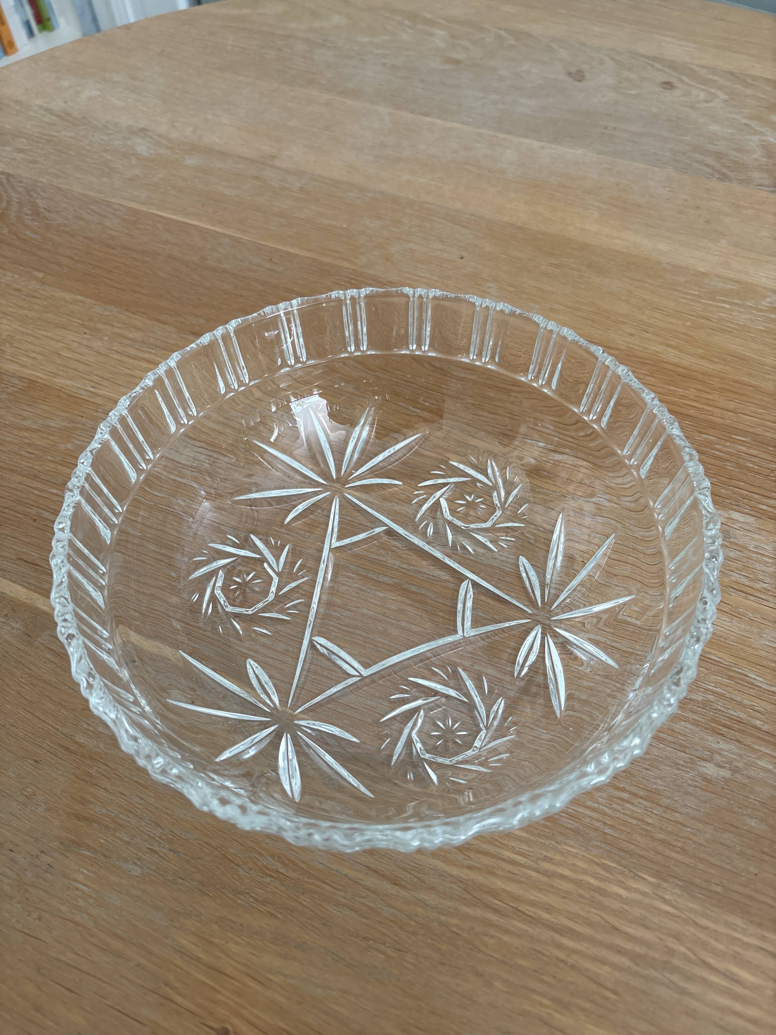 Crystal salad bowl