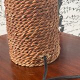 Lamp palm wood and rope
