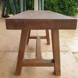 Solid oak bench