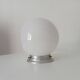 Vintage opaline and aluminium ceiling light from the 1950s.