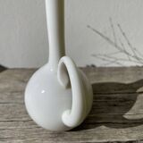 White opaline glass soliflore vase