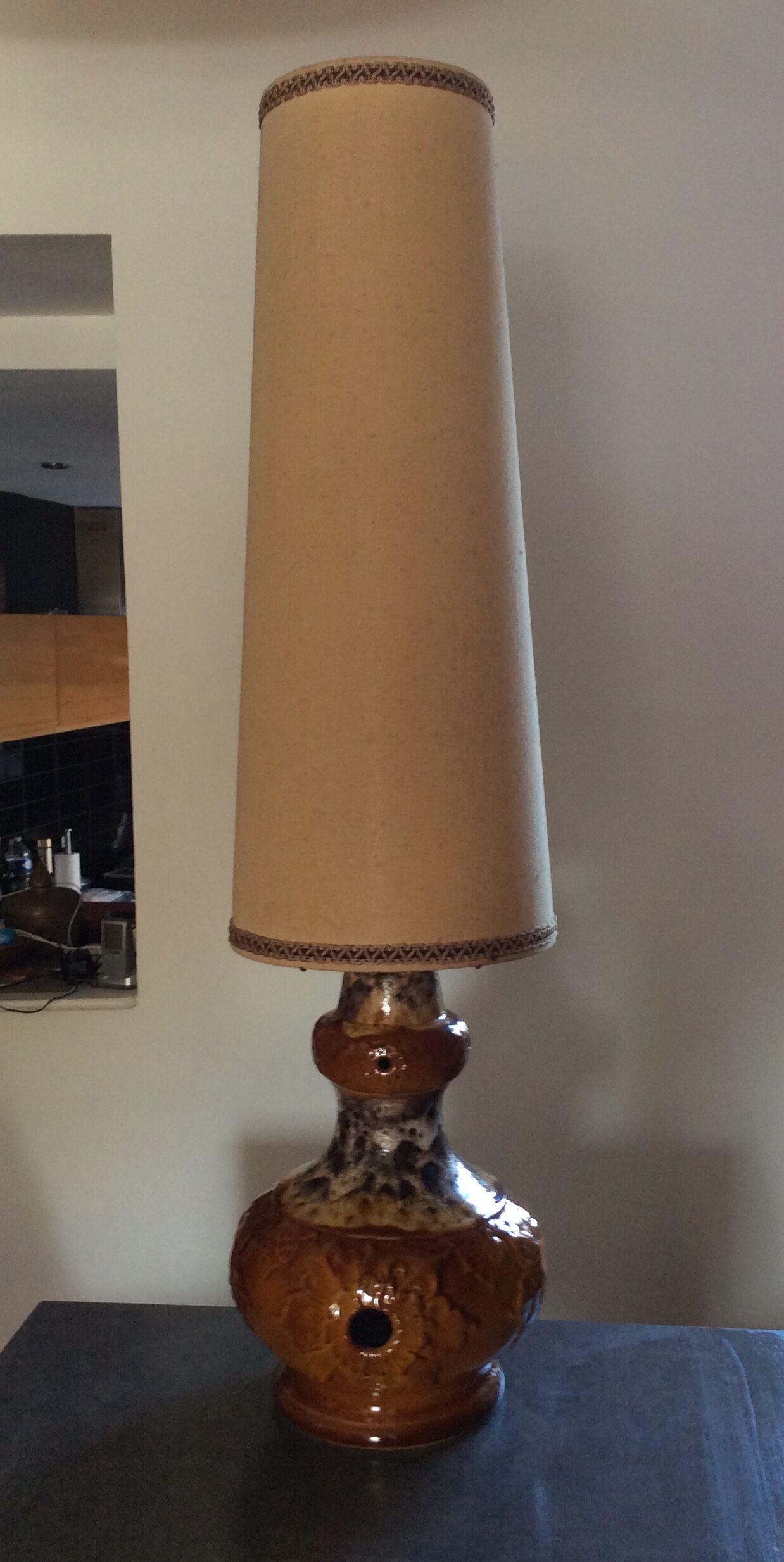 Lampadaire en céramique des années 70