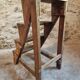 Antique chestnut wood workshop stepladder – France, early 1900s