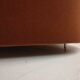 Vintage velvet and metal sofa end, design 1970