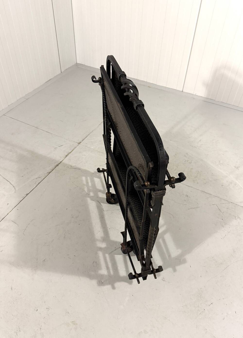 Brutalist wrought iron folding serving trolley 1960’s