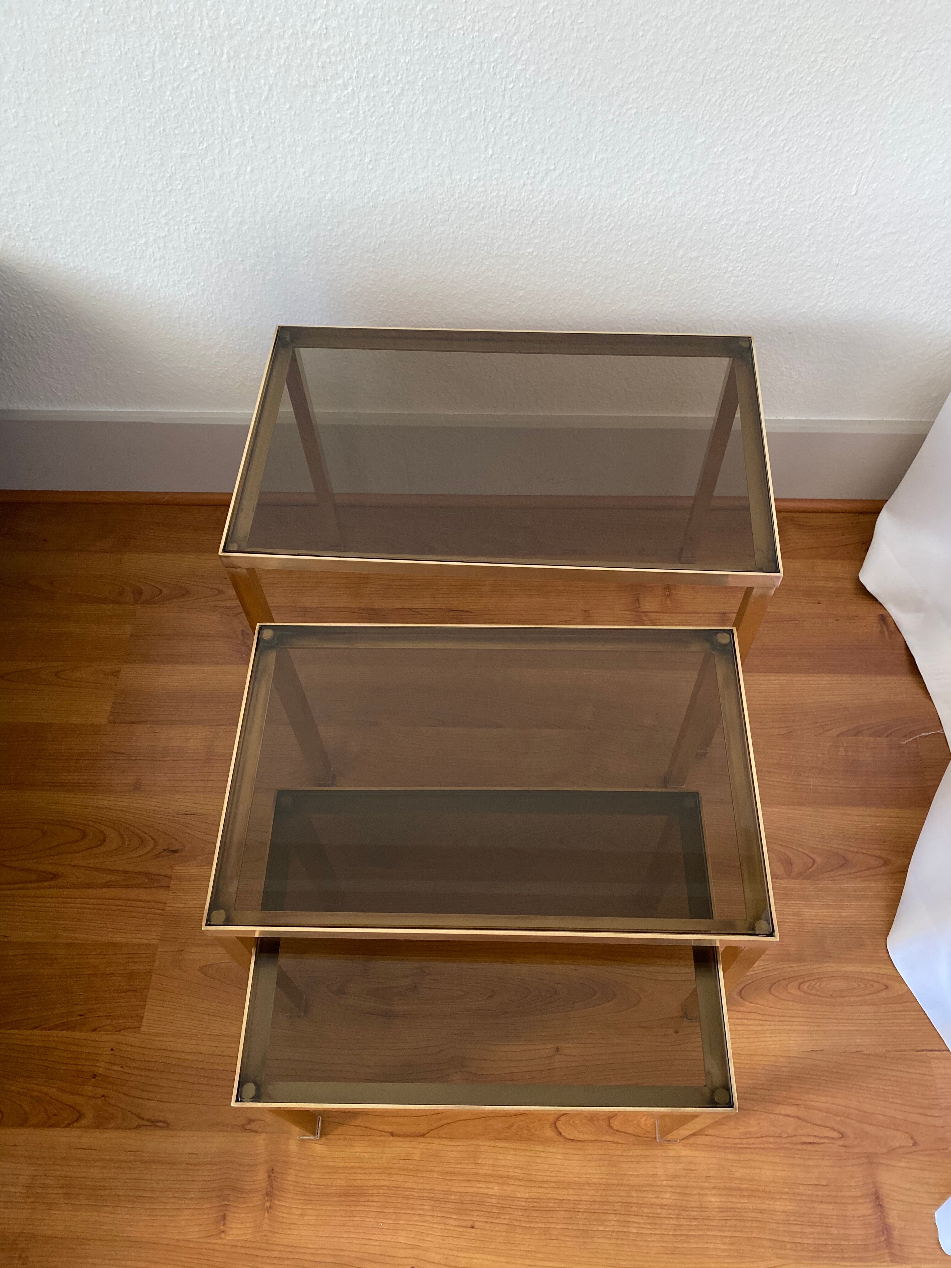 Brass pull out tables