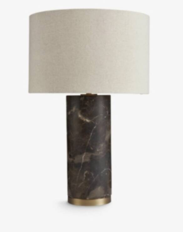 The Remi table lamp in red marble from Soho Home.