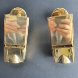 Paire de spots appliques murales loft space age années 70