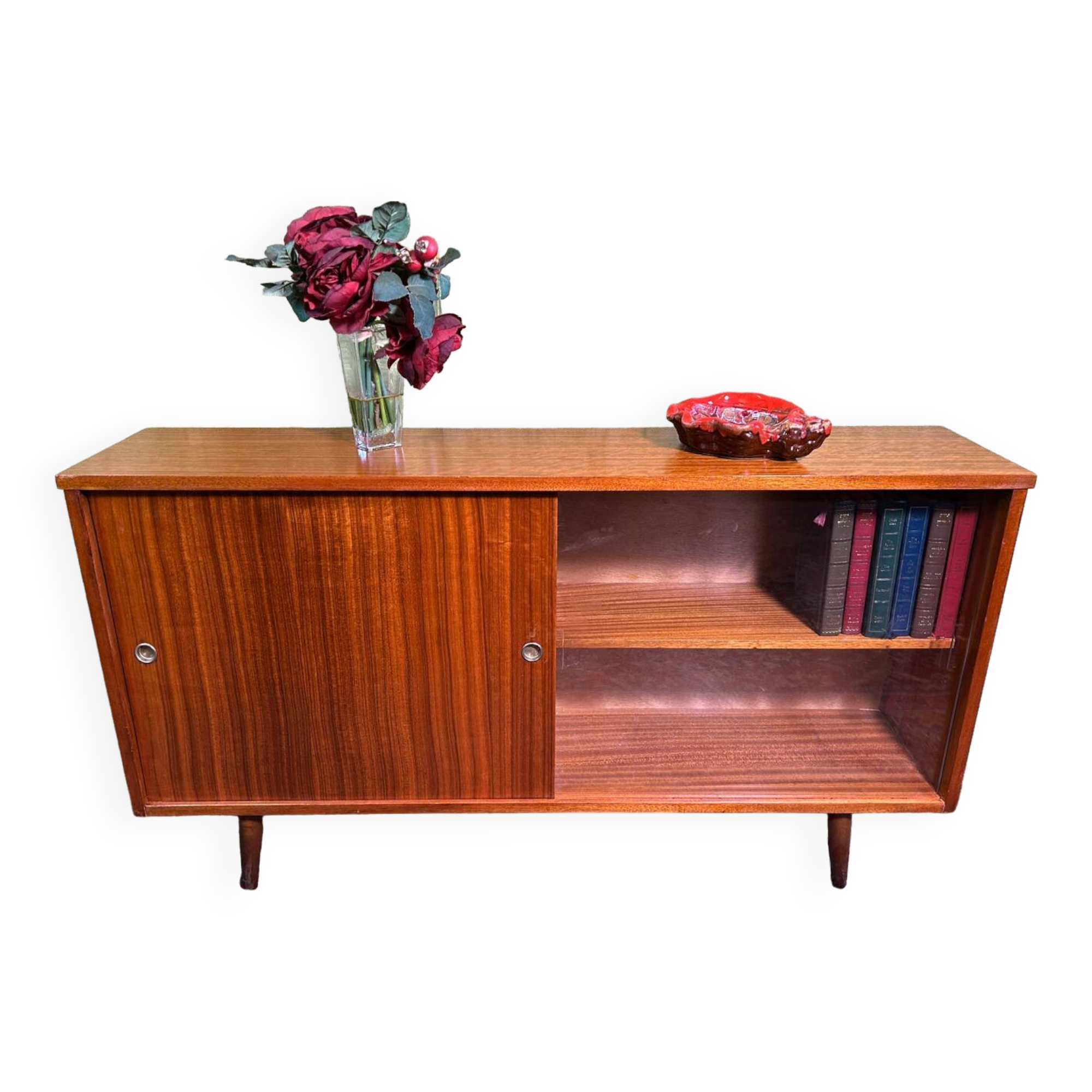 Mid century retro vintage teak bookcase 1960