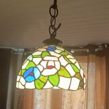 Tiffany-style pendant light – Ø 20cm – genuine glass – heavy