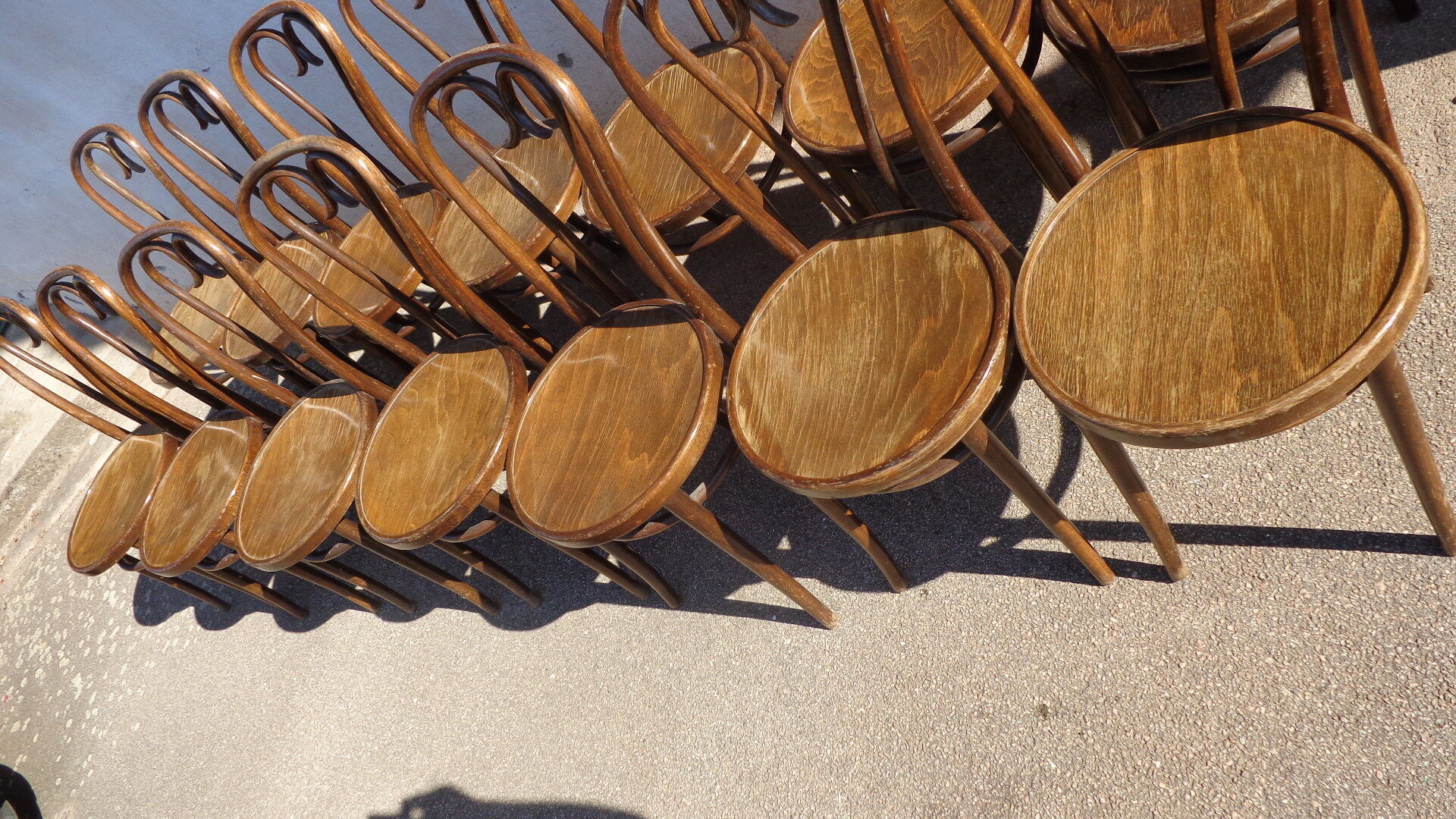 Set of 14 bistro chairs
