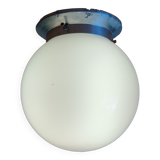Opaline globe ceiling lamp