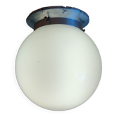 Opaline globe ceiling lamp