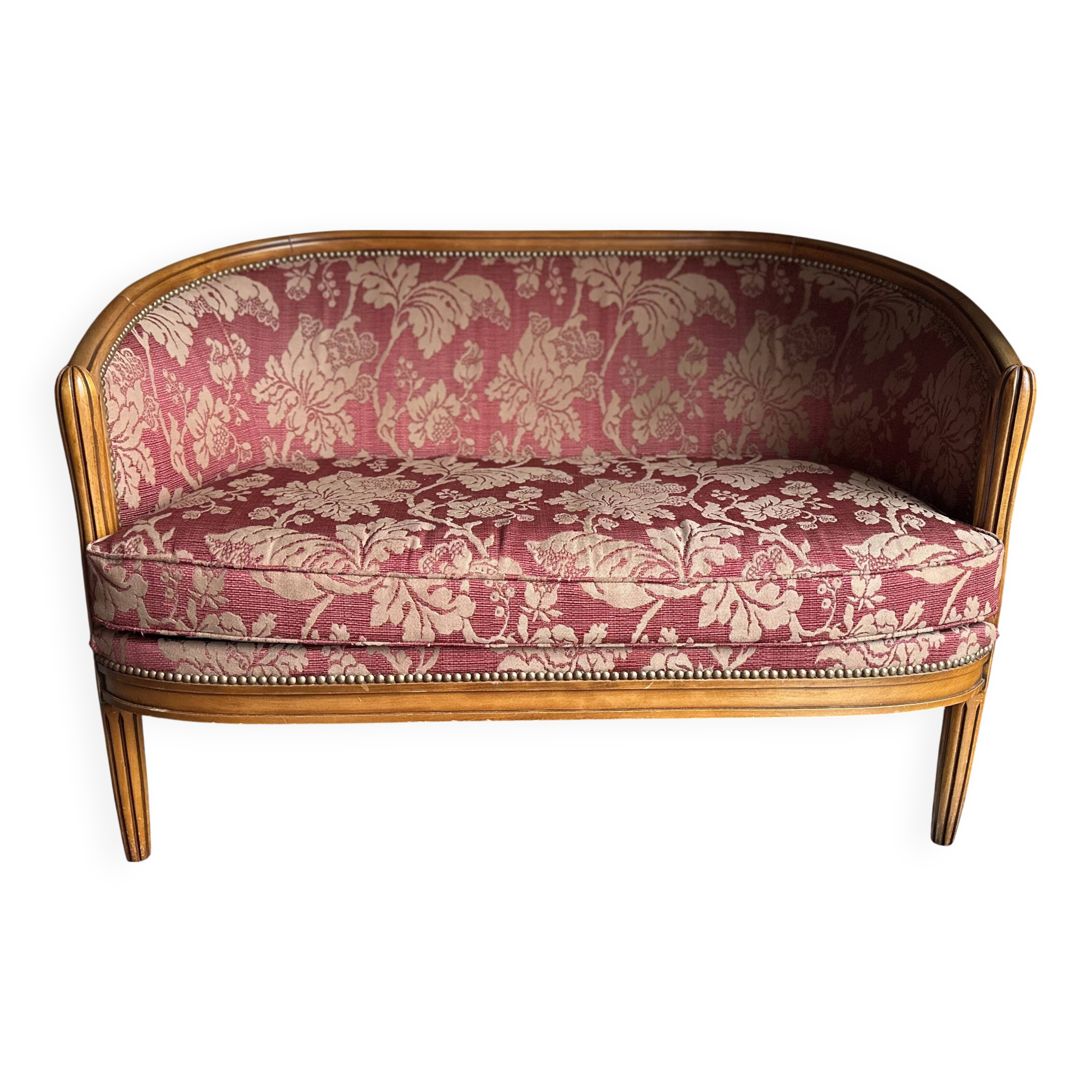 Set of Louis XVI style basket benches, 2 and 3 seats