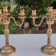 Paire de chandeliers en bronze