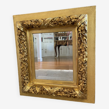 Napoleon III mirror in gilded wood