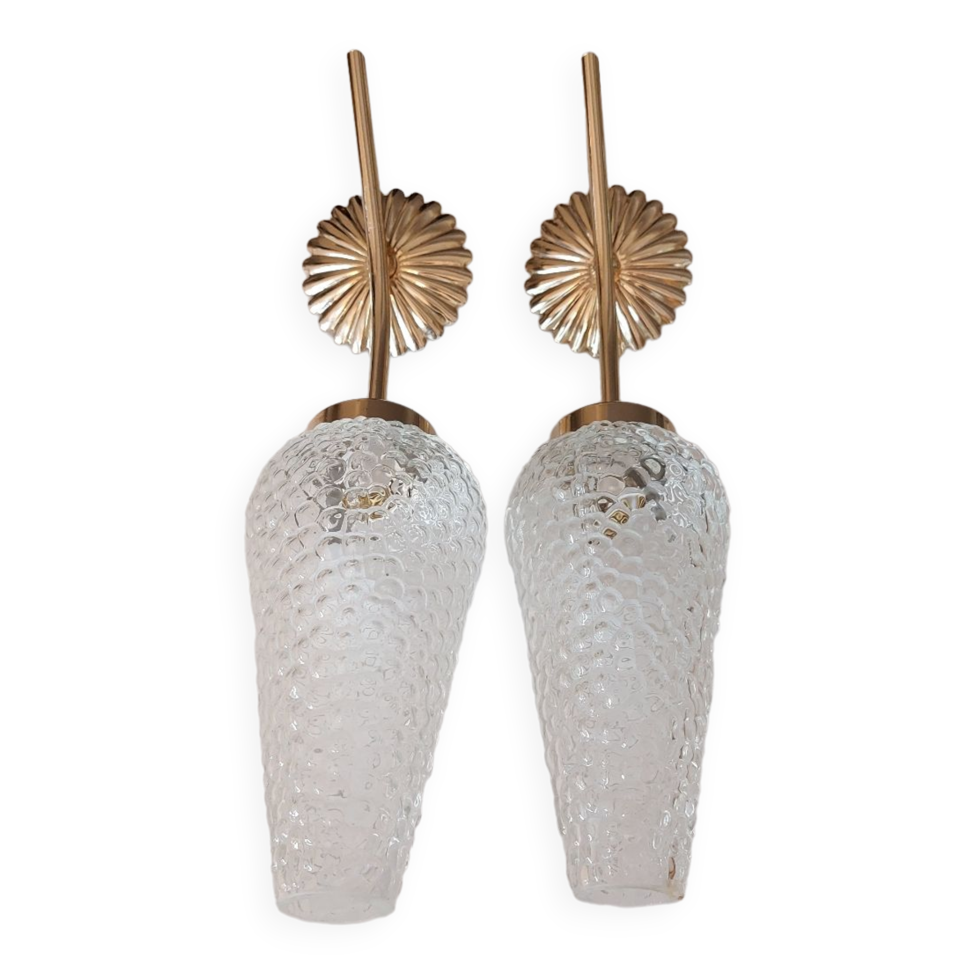 Brass wall lamps 60s