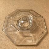 Paire Ancien Coquetier ARCOROC Octime Verre Moulé Transparent Vintage #B478