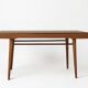 Table basse Tchécoslovaque 1960s, plateau verre noir