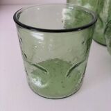 Carafe and matching tumblers in molded glass