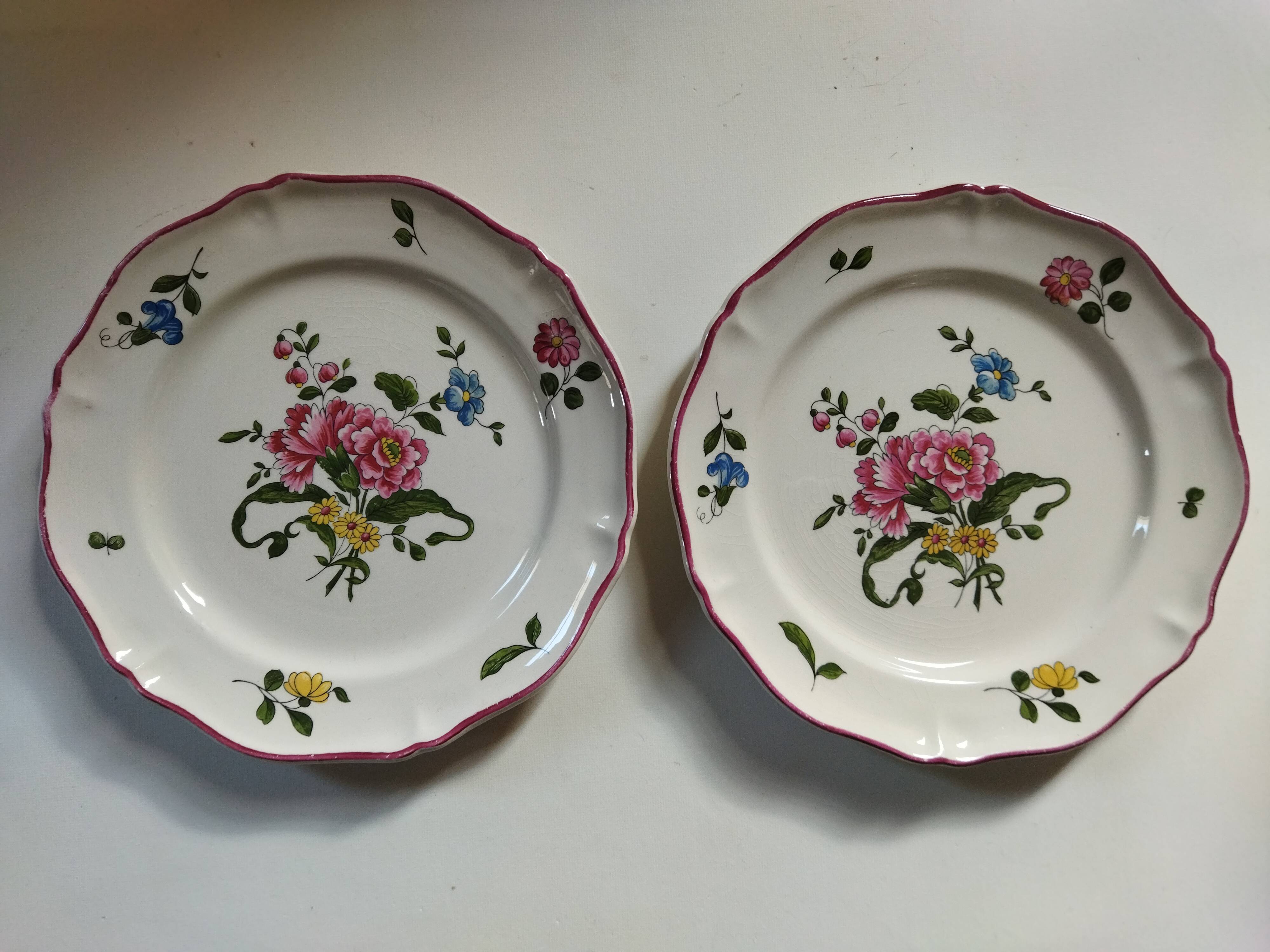 Dessert plates Vieux Saint-Amand