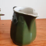 Apilco style green porcelain pitcher, fire porcelain