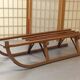Vintage beech sledge Davos Germina 60/70 made in Gdr