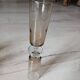 16 vintage smoked glass champagne flutes