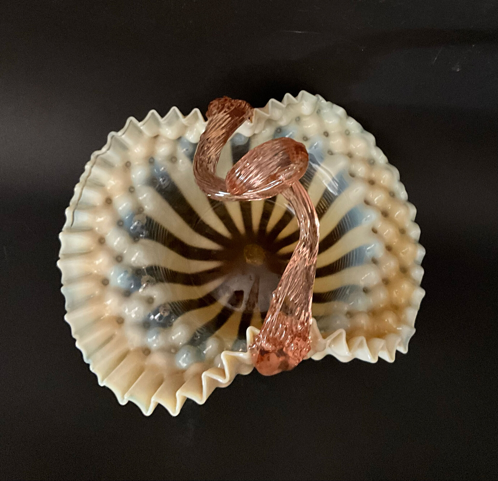 Murano opaline glass bowl, Italy, 1950s-1960s