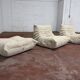 Ligne Roset Togo 2x 1-seater with 1x ottoman in beige corduroy in 10/10 condition!!