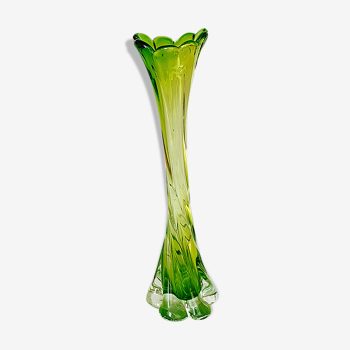 Vase soliflore soufflé vert