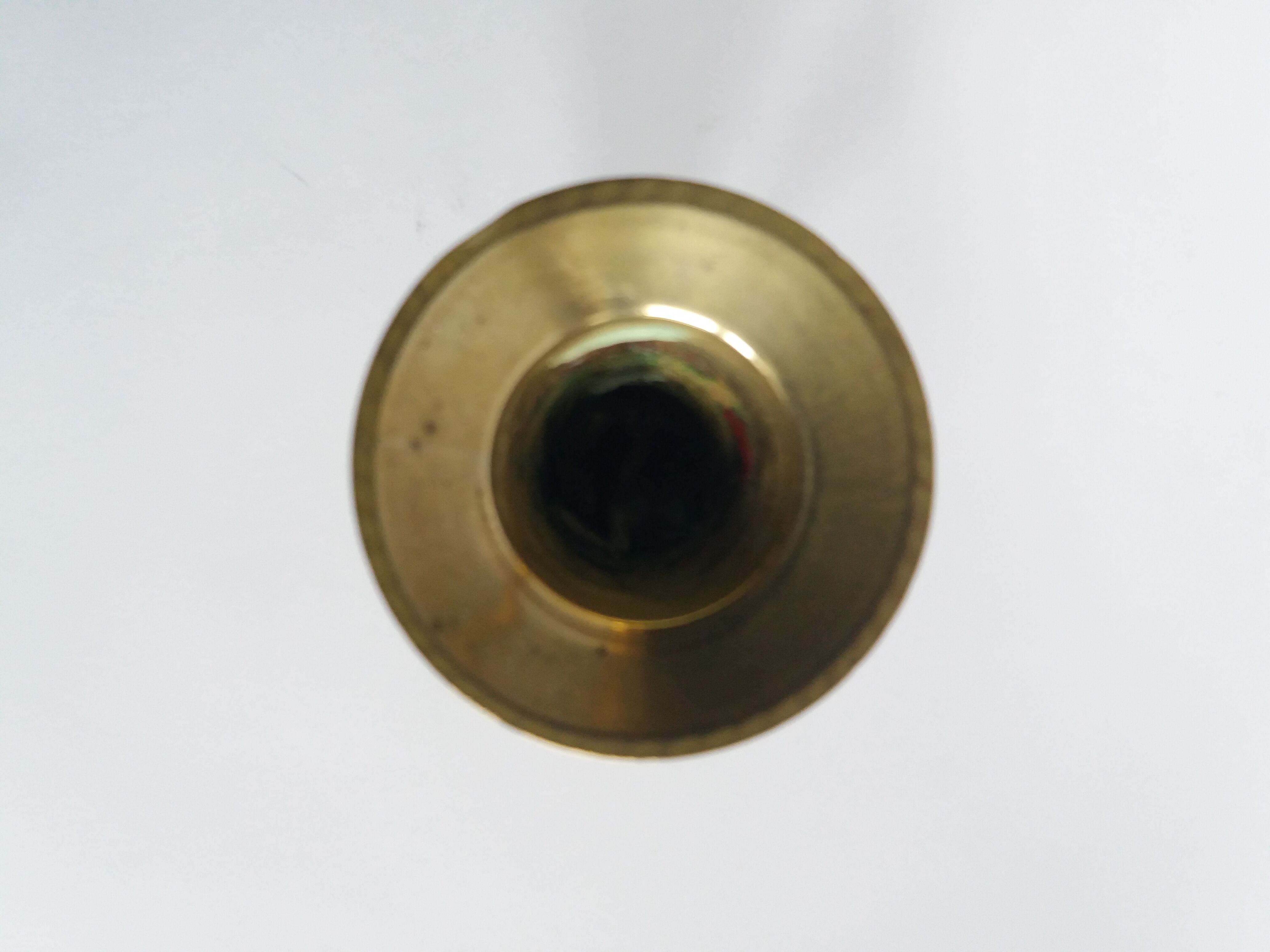 Golden brass candlestick