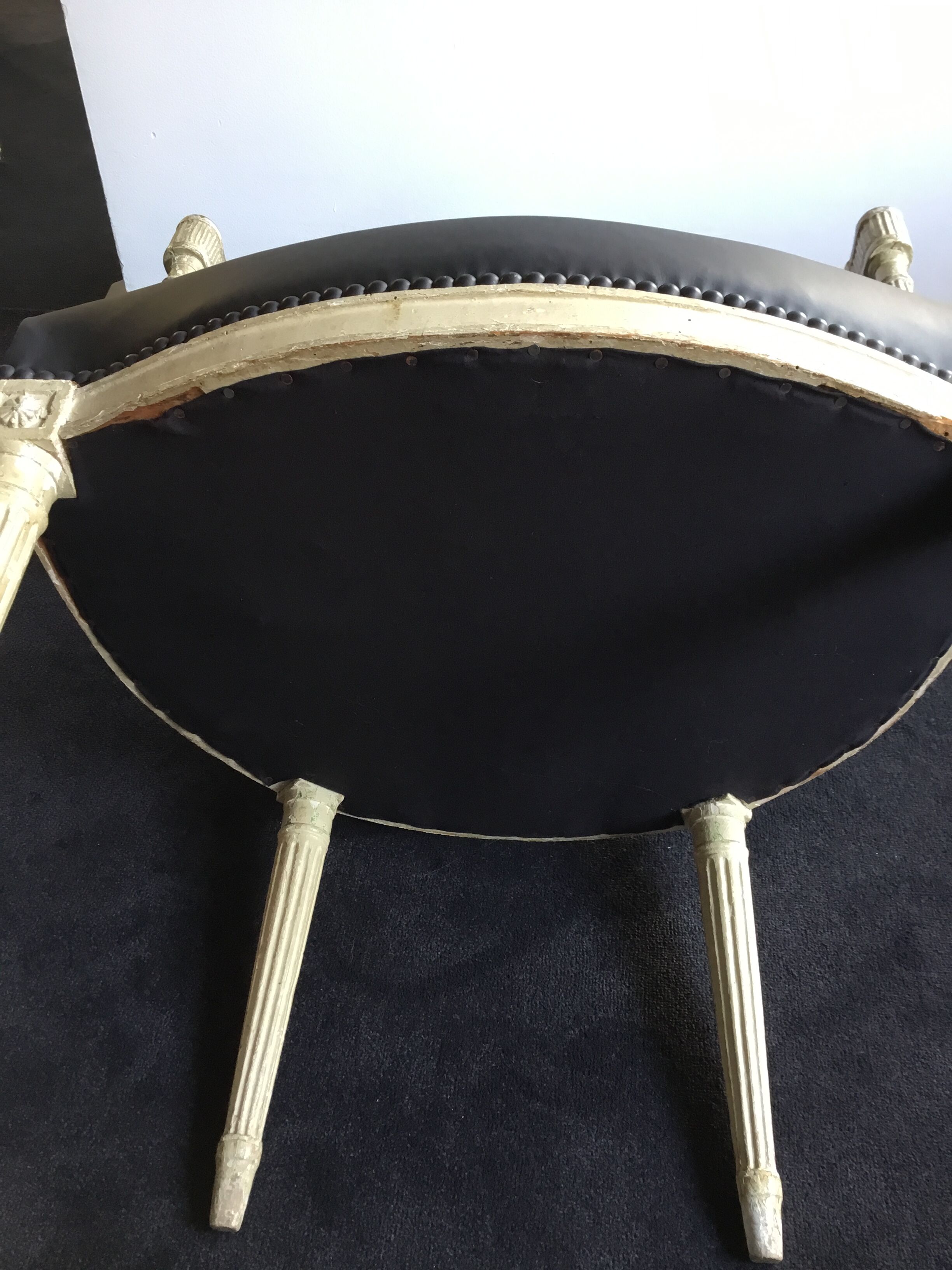 Restored black armchair