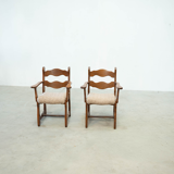 Set of two razorback armchairs