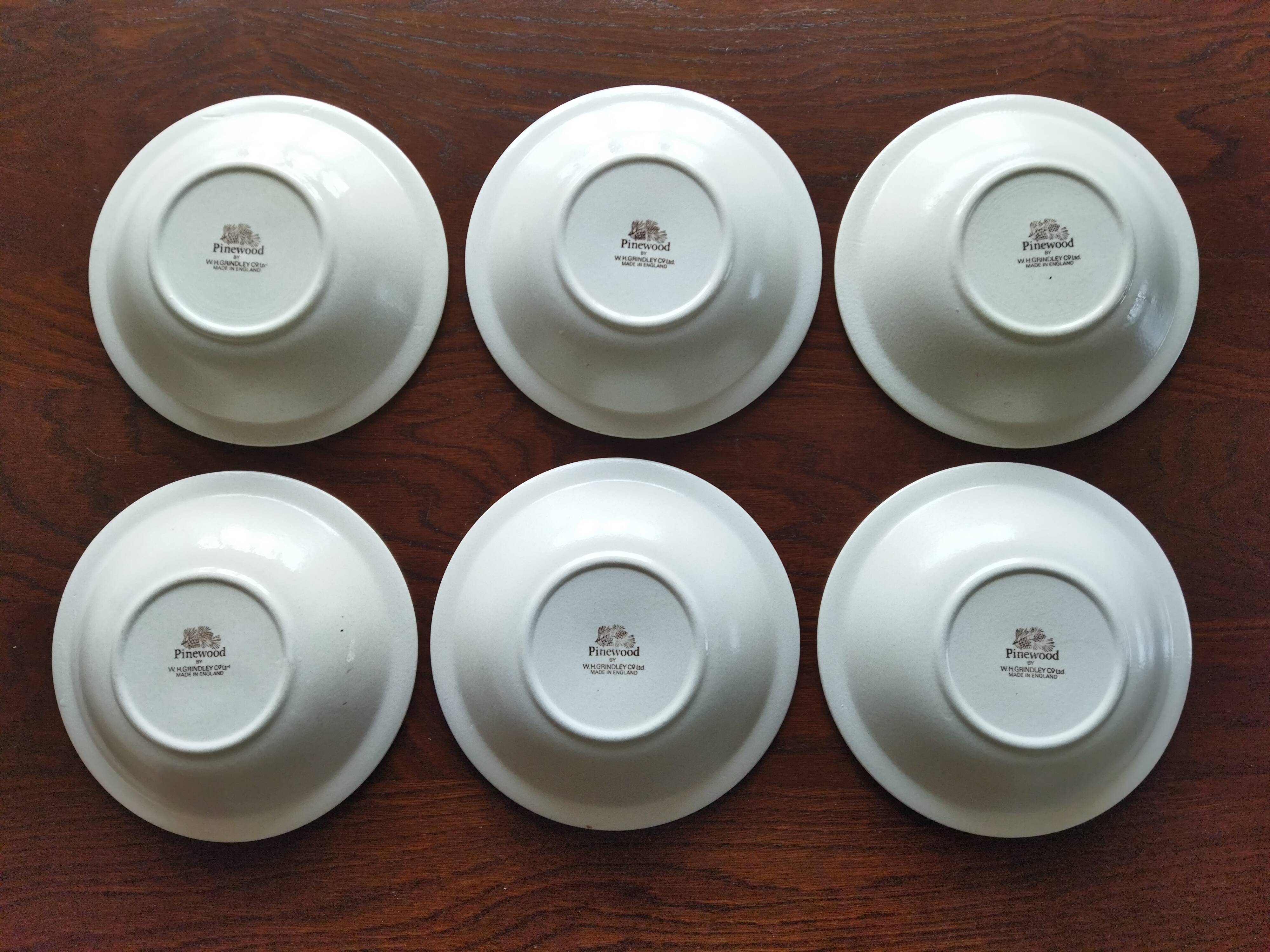 6 WH Grindley “Pinewood” soup plates