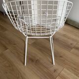 4 chaises blanches Knoll Bertoia