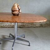 Dining table by Giancarlo Piretti for Castelli in terracotta travertine