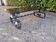 Vintage wrought iron glass coffee table from the 70s