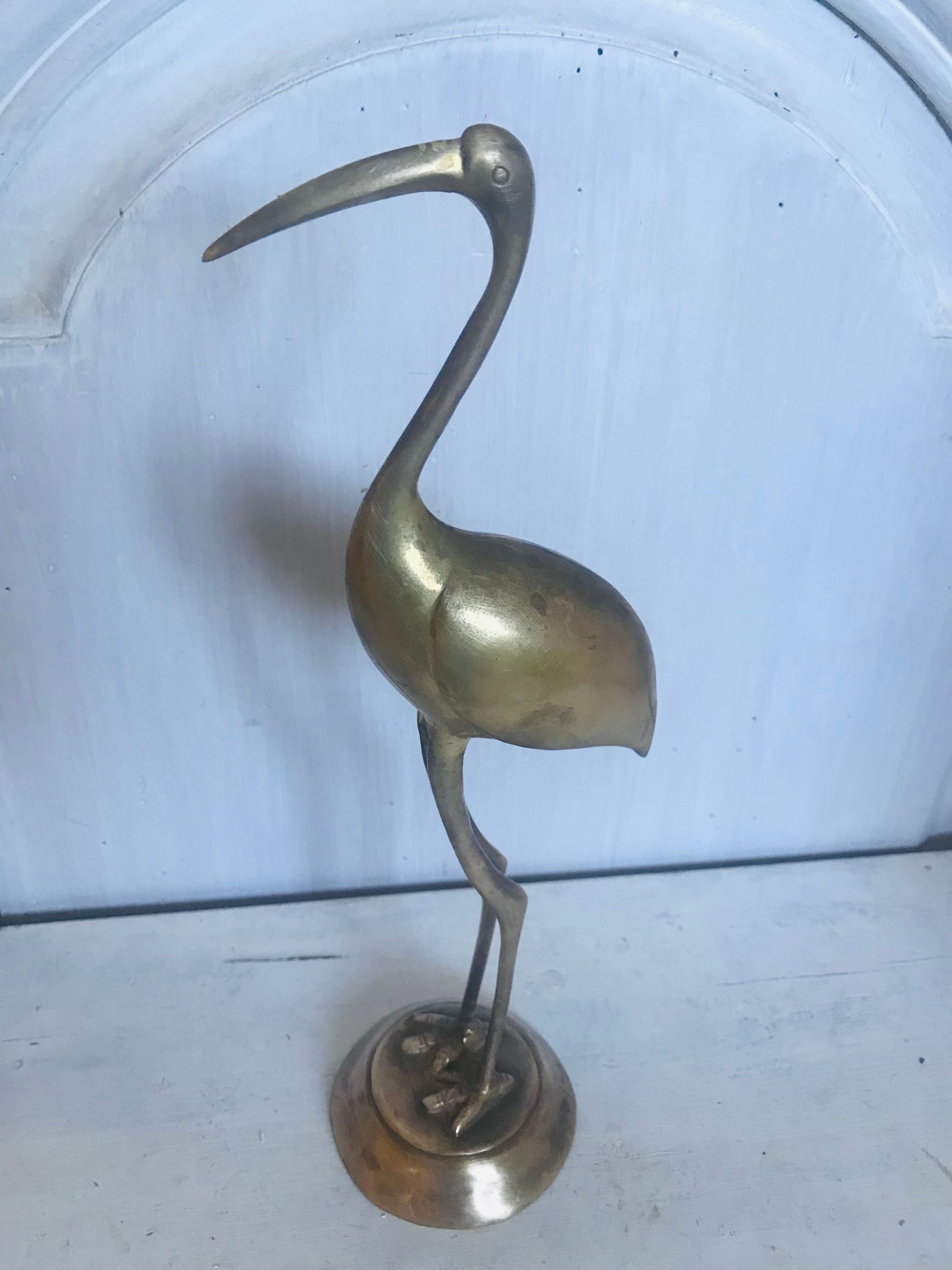 Brass bird 30cm