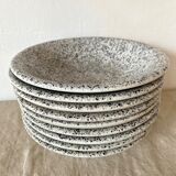 Black and white hollow plates 80s