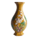 Chinese Yellow Glazed Hexagonal Relief Porcelain Vase with Prunus Motif